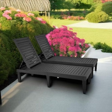 YITAHOME Adjustable Chaise Lounge Set of 2 for Outdoor