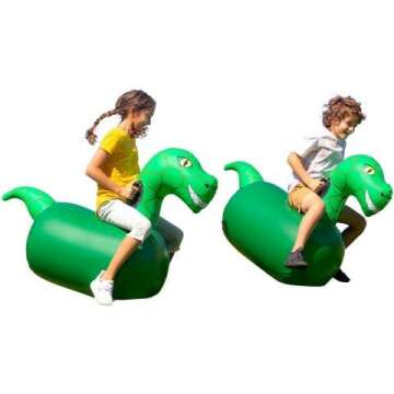 Dinosaur Bouncer Set with 2 Inflatable Racers