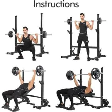 BangTong&Li Squat Rack Stand for Home Gym Adjustable Weight Rack