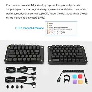Koolertron Split Mechanical Keyboard - Ergonomic and Programmable