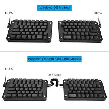 Koolertron Split Mechanical Keyboard - Ergonomic and Programmable