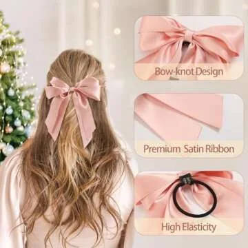 Yougeigy Bow Hair Ties - Elegant Satin Accessories for All