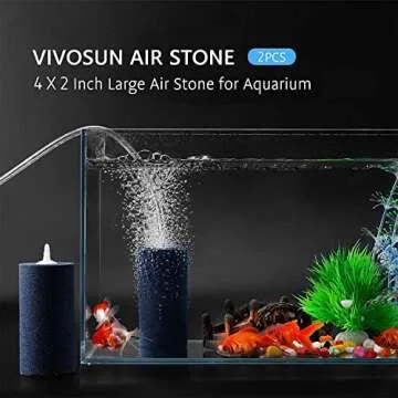 VIVOSUN 4x2 Inch Air Stone for Aquarium and Hydroponics