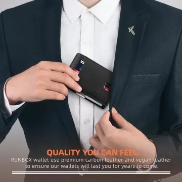 RUNBOX Slim Wallet for Men – Leather RFID Bifold
