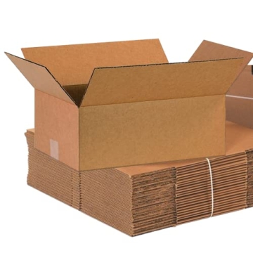 BOX USA 16 x 10 x 6 Corrugated Cardboard Storage Boxes, Medium Pack of 25 | Strong Shipping and Movi...