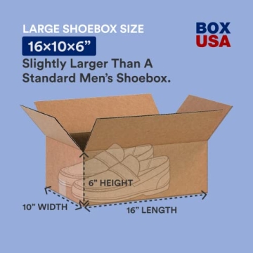 BOX USA Heavy Duty Shipping Boxes Set of 25 for Moving