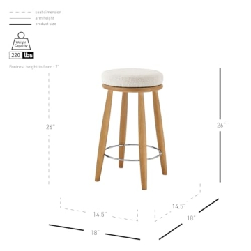 Elegant Deandre Swivel Counter Stool for Modern Spaces