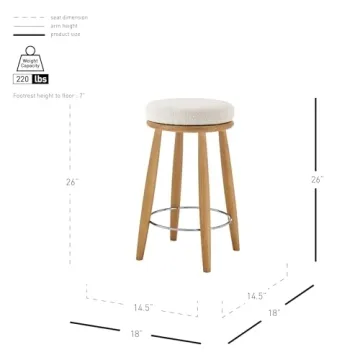 Elegant Deandre Swivel Counter Stool for Modern Spaces