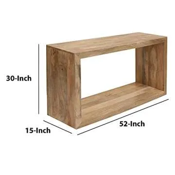 Urban Port Keli 52 Inch Mango Wood Console Table