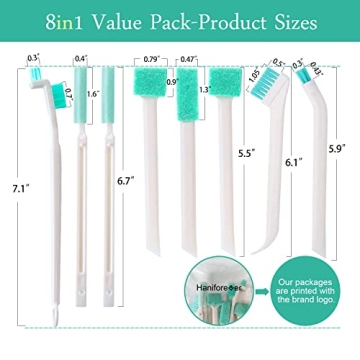 Haniforever 8-in-1 Small Cleaning Brushes Set
