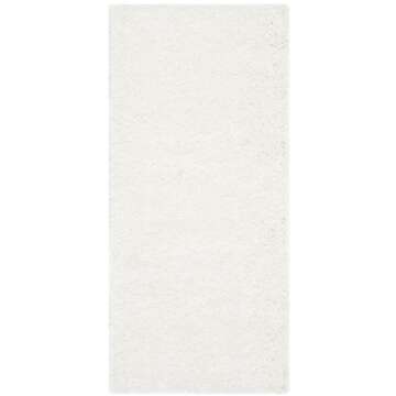 SAFAVIEH California Shag Collection Accent Rug - 2'3" x 5', White, Non-Shedding & Easy Care, 2-inch ...