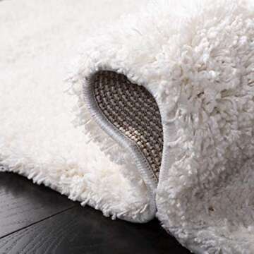 SAFAVIEH California Shag Collection Accent Rug - 2'3" x 5', White, Non-Shedding & Easy Care, 2-inch Thick Ideal for High Traffic Areas in Entryway, Living Room, Bedroom (SG151-1010)