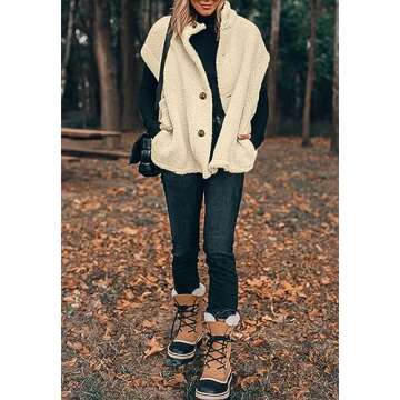 Hongqizo Cozy Fleece Vest for Women, Stylish & Warm