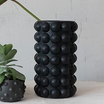 Creative Co-Op Modern Stoneware Raised Dot Vase