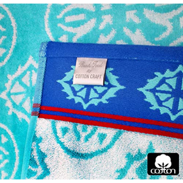 COTTON CRAFT XL Beach Blanket Towel for Two