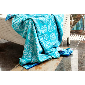 COTTON CRAFT XL Beach Blanket Towel for Two