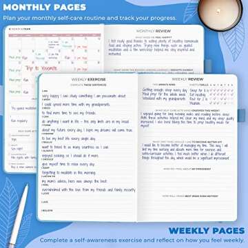 Clever Fox Self-Care Journal – Daily Reflection Notebook – Mental Health & Personal Development Planner, Meditation & Mood Log, A5 (Light Blue)