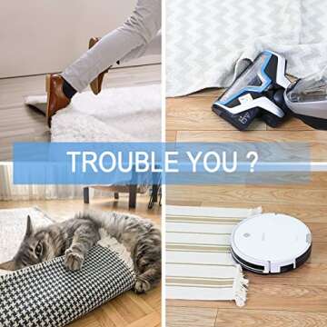 Durable Non-Slip Rug Tape Pad - 10PCS Rug Anchors for Secure Carpeting