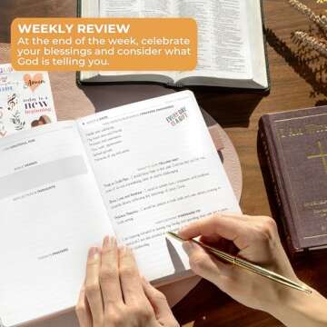 Clever Fox Prayer Journal – Daily Devotional & Gratitude Notebook – Religious Planner & Gods Book – Faith Based Gifts & Accessories (Rose Gold)