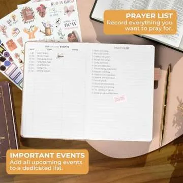 Clever Fox Prayer Journal – Daily Devotional & Gratitude Notebook – Religious Planner & Gods Book – Faith Based Gifts & Accessories (Rose Gold)