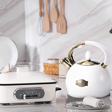 SUSTEAS Whistling Tea Kettle for Safe Boiling & Style