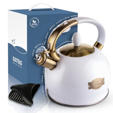 SUSTEAS Whistling Tea Kettle for Safe Boiling & Style