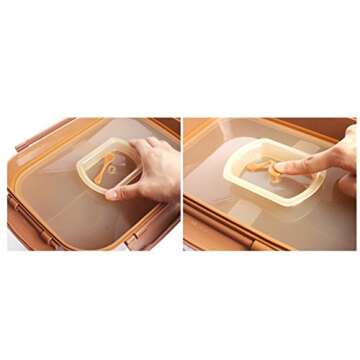 e-jen Premium Kimchi, Sauerkraut Container Probiotic Fermentation with Inner Vacuum Lid (Earthenware...