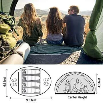 4 Person Waterproof Pop Up Tent for Immediate Setup