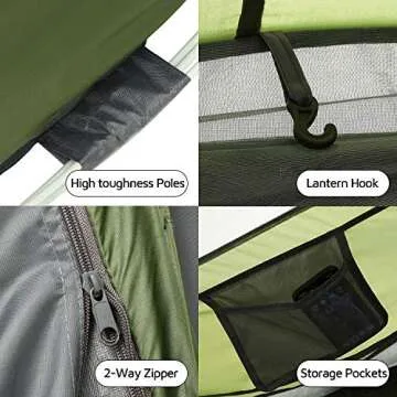 4 Person Waterproof Pop Up Tent for Immediate Setup