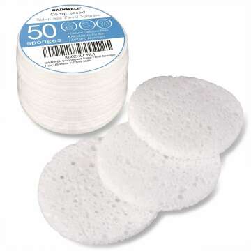 Compressed Facial Sponges - 50 Count Natural