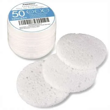 Compressed Facial Sponges - 50 Count Natural