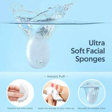 Compressed Facial Sponges - 50 Count Natural