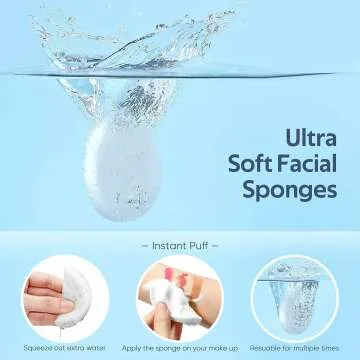Compressed Facial Sponges - 50 Count Natural