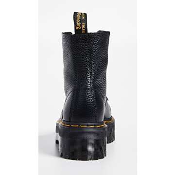 Dr. Martens Unisex Boots, Black Milled Nappa, 9 US Women