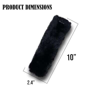 Zento Deals Soft Faux Sheepskin Seat Belt Shoulder Pad- Two Packs- A Must Have for All Car Owners fo...