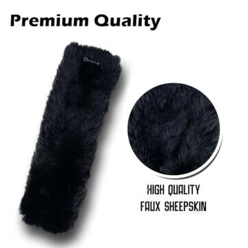 Zento Deals Soft Faux Sheepskin Seat Belt Shoulder Pad- Two Packs- A Must Have for All Car Owners for a More Comfortable Driving