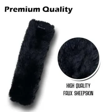 Zento Deals Soft Faux Sheepskin Seat Belt Shoulder Pad- Two Packs- A Must Have for All Car Owners for a More Comfortable Driving