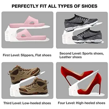 Neprock Shoes Organizer for Closet, Shoe Rack Organizador De Zapatos for Closet Organization, Shoe Slots Organizer Shoe Storage Shoe Holder Space Saver for Entryway(36-Pack)(White)