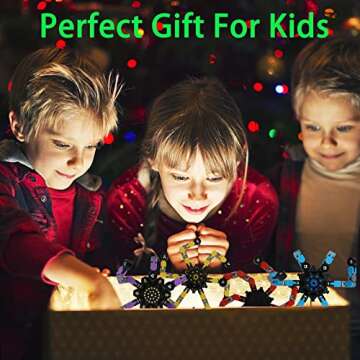 4 Pack Transformable Fidget Spinner Fidget Toys Set, Fidget Spinner Transformable,Sensory Fidget Toys Stress Relief and Anti Anxiety Toys for Kids and Adults Gift for Christmas Birthday Party Favor