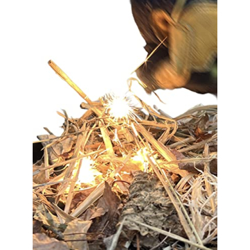 133 SUPPLY - 2 Pack Tactical Paracord Compass Hiking Survival Bracelet Men Dad Gifts Women Camping Accessories Hunting Gear Equipment Flint Steel Tool Fire Starter Kit Whistle Bear Safety Essentials