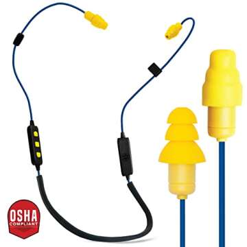 Plugfones Liberate 2.0 Wireless Bluetooth in-Ear Earplug Earbuds- 29NRR Noise Reduction Headphones w...