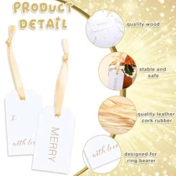 Engrowtic Christmas Gift Tags Set with Ribbons for the Holidays