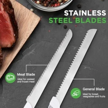 NutriChef Electric Kitchen Knife for Safe and Effortless Slicing