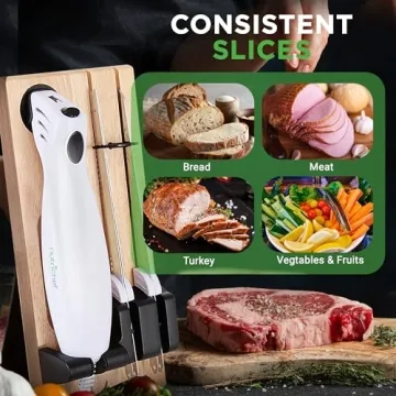 NutriChef Electric Kitchen Knife for Safe and Effortless Slicing