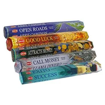 Hem Incense Sticks Variety Pack #5 for Luck and Success