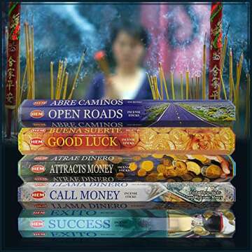 Hem Incense Sticks Variety Pack #5 for Luck and Success