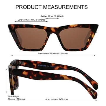 ANDWOOD Cat Eye Sunglasses Stylish Vintage UV Protection