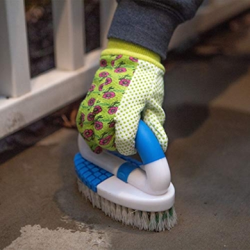 G & F 1852-3 Women Soft Jersey Garden Gloves, Women Work Gloves, 3-Pairs Green/Red/Blue per Pack