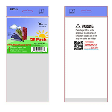 G & F 1852-3 Women Soft Jersey Garden Gloves, Women Work Gloves, 3-Pairs Green/Red/Blue per Pack