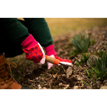 G & F 1852-3 Women Soft Jersey Garden Gloves, Women Work Gloves, 3-Pairs Green/Red/Blue per Pack